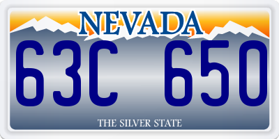 NV license plate 63C650