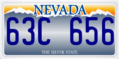 NV license plate 63C656