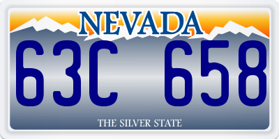 NV license plate 63C658