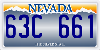 NV license plate 63C661