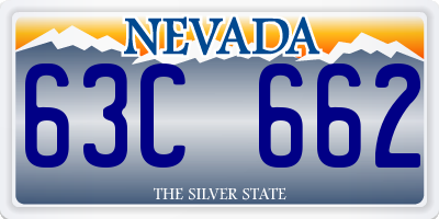 NV license plate 63C662