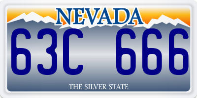 NV license plate 63C666