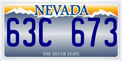NV license plate 63C673