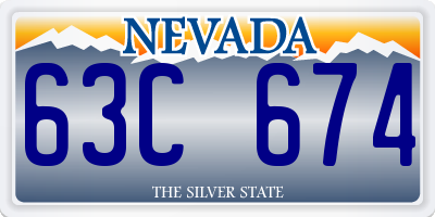 NV license plate 63C674