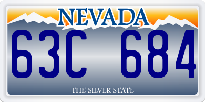 NV license plate 63C684