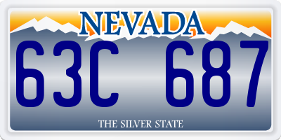 NV license plate 63C687