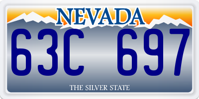 NV license plate 63C697