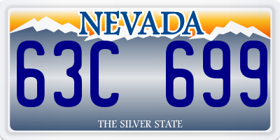 NV license plate 63C699
