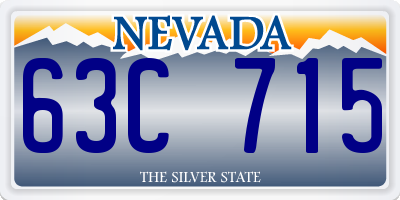 NV license plate 63C715