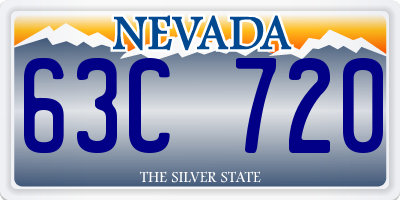 NV license plate 63C720