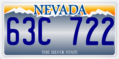 NV license plate 63C722