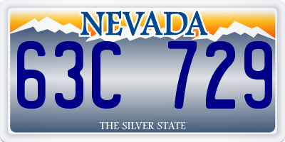 NV license plate 63C729