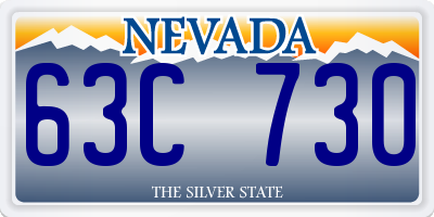 NV license plate 63C730