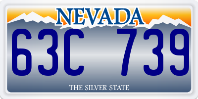 NV license plate 63C739