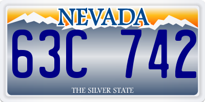 NV license plate 63C742