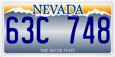 NV license plate 63C748