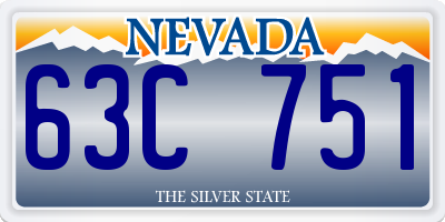 NV license plate 63C751
