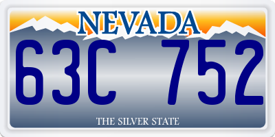 NV license plate 63C752