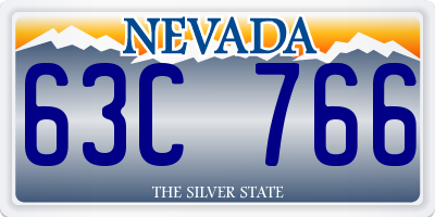 NV license plate 63C766