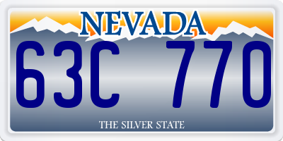 NV license plate 63C770