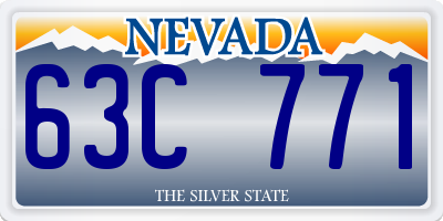 NV license plate 63C771