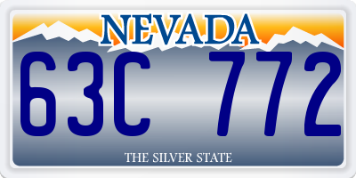 NV license plate 63C772