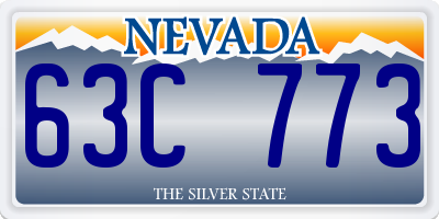 NV license plate 63C773