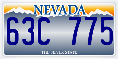 NV license plate 63C775