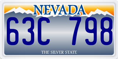 NV license plate 63C798