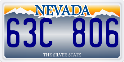 NV license plate 63C806