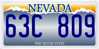 NV license plate 63C809