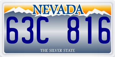 NV license plate 63C816
