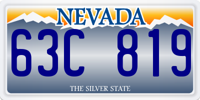 NV license plate 63C819