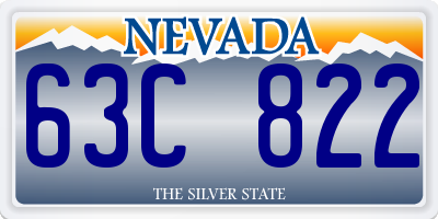 NV license plate 63C822