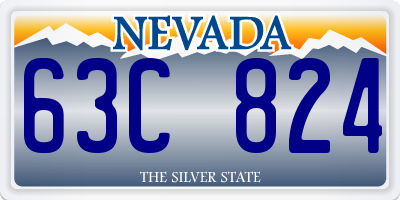 NV license plate 63C824