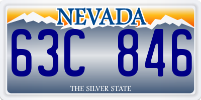 NV license plate 63C846