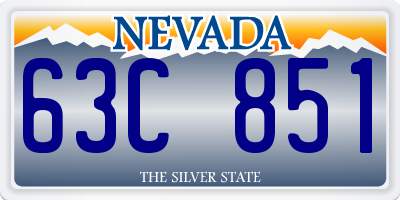 NV license plate 63C851