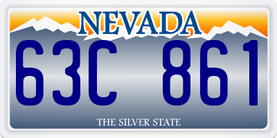NV license plate 63C861