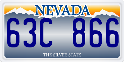 NV license plate 63C866