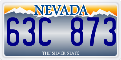 NV license plate 63C873