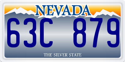 NV license plate 63C879