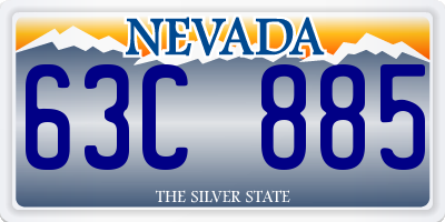 NV license plate 63C885