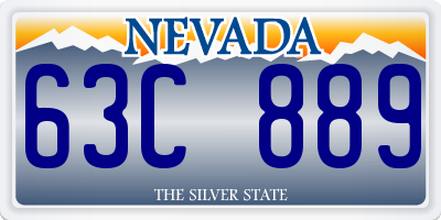 NV license plate 63C889