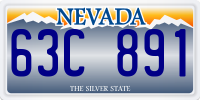 NV license plate 63C891