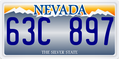 NV license plate 63C897