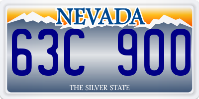 NV license plate 63C900