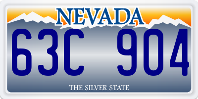 NV license plate 63C904