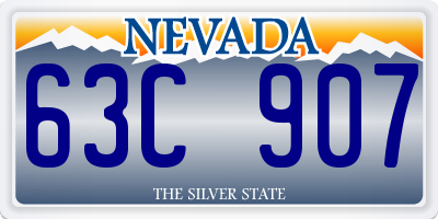NV license plate 63C907
