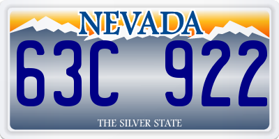 NV license plate 63C922