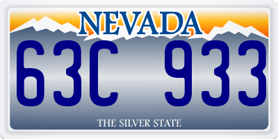 NV license plate 63C933